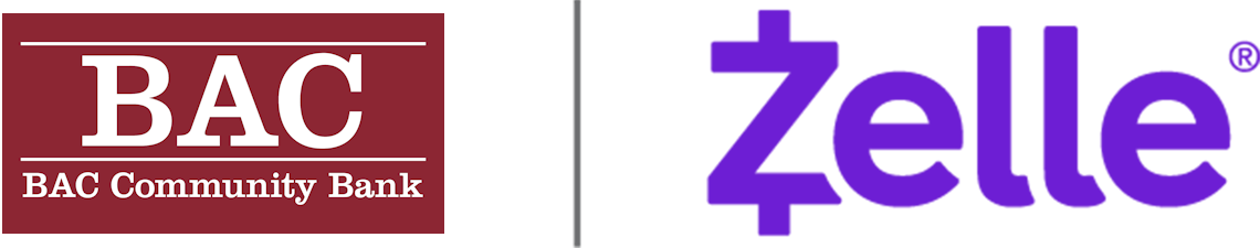 BAC Bank and Zelle logo